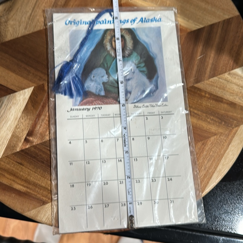 New in Plastic 1970 Original Paintings of Alaska Calendar - Picture 6 of 7